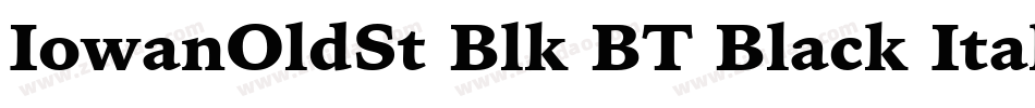 IowanOldSt Blk BT Black Italic字体转换